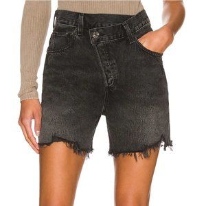 AGOLDE CRISS CROSS SHORTS, GREY, S 26